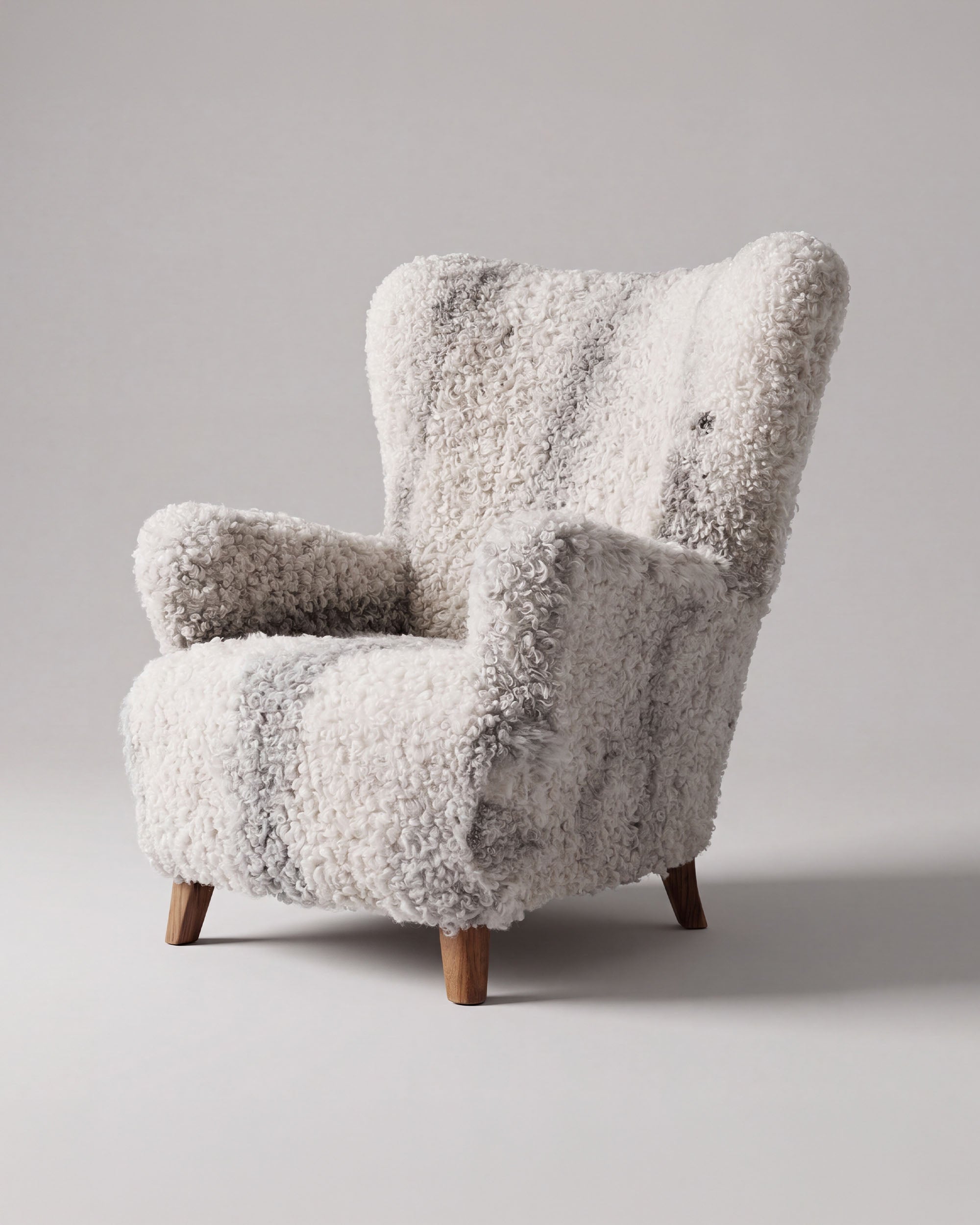 Danish Easy Chair in Gotland Sheepskin